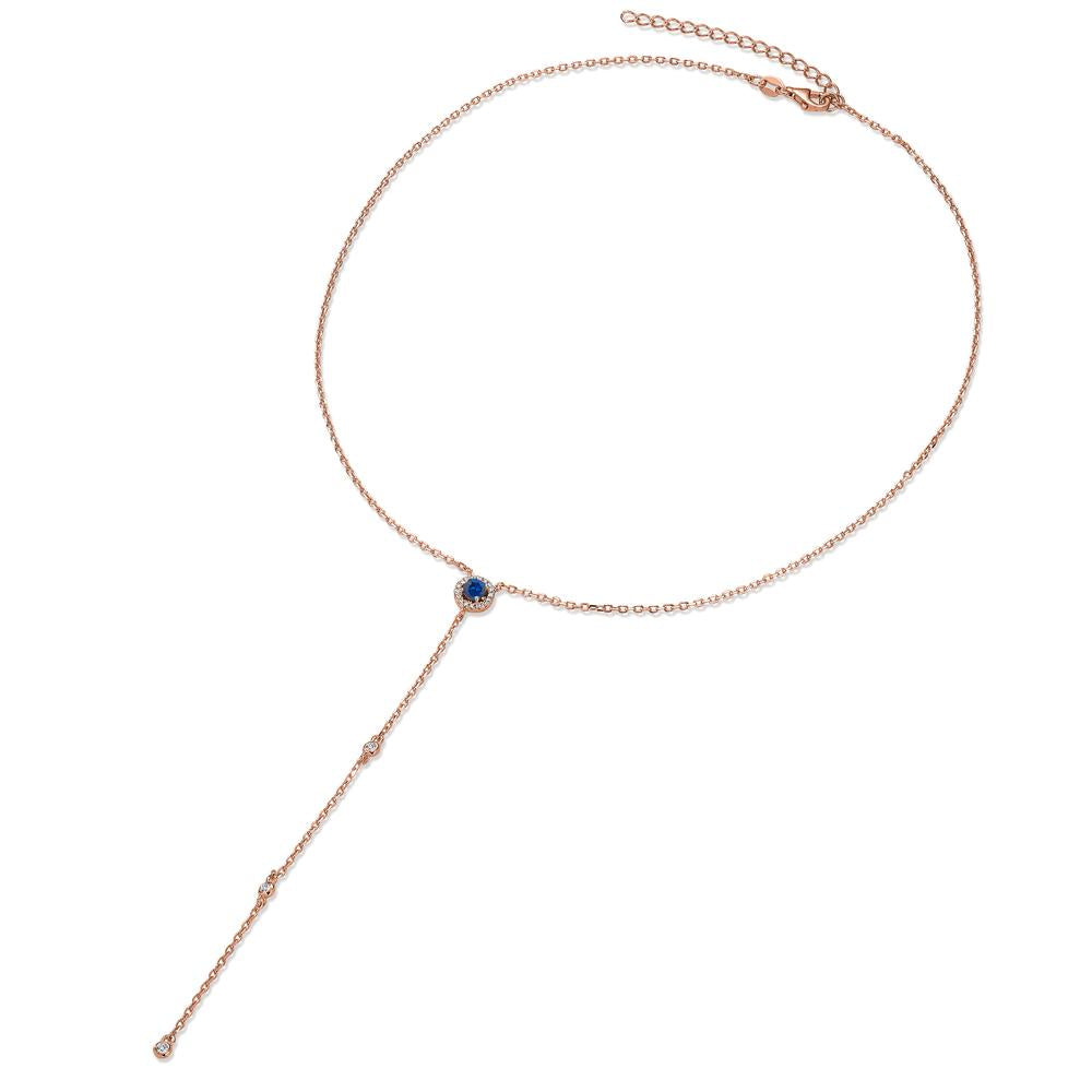 Y-Collier Silber Zirkonia rosé vergoldet verstellbar