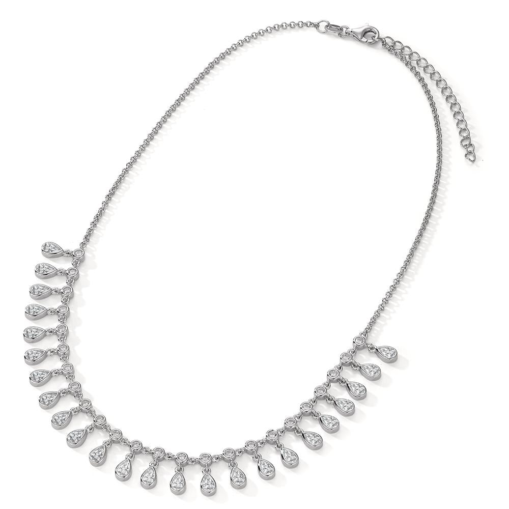 Collana Argento Zirconia rodiato 36-41 cm