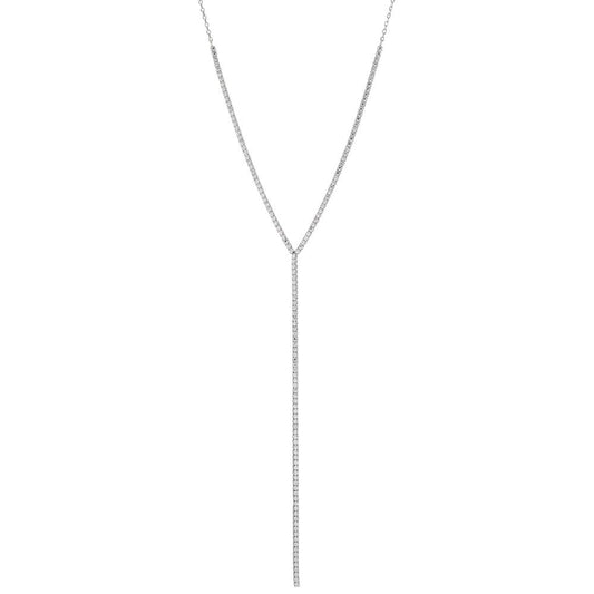 Collar Plata Circonita Rodio plateado 38-43 cm