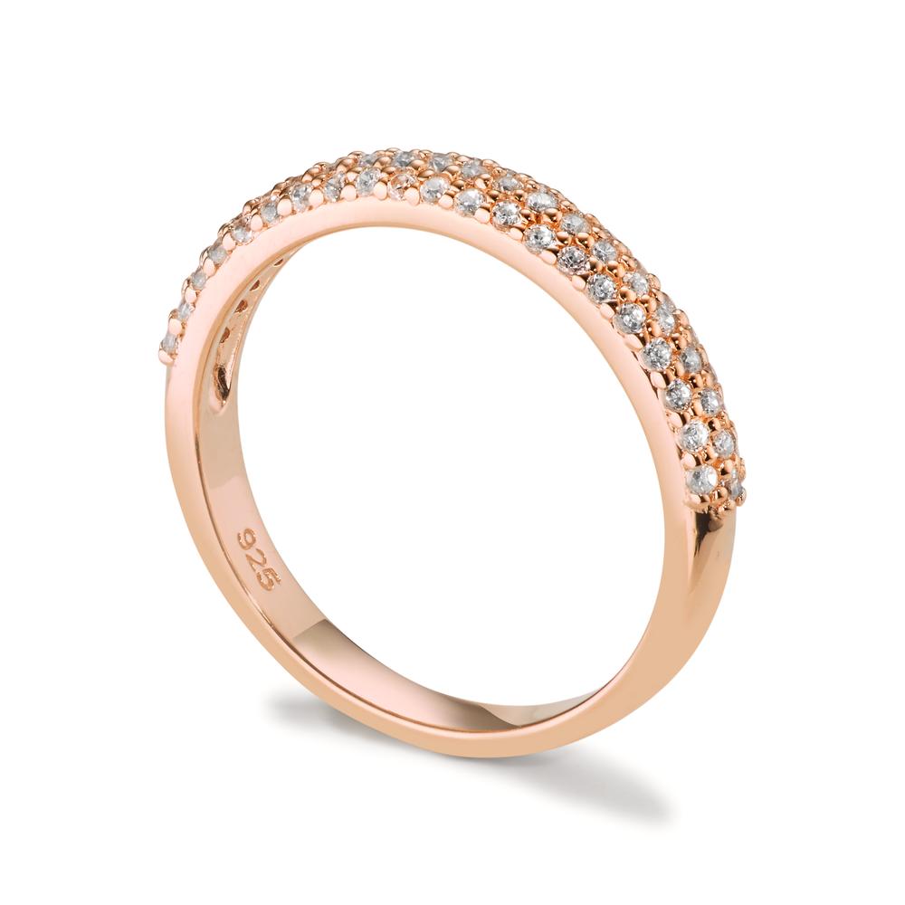 Fingerring Silber Zirkonia rosé vergoldet