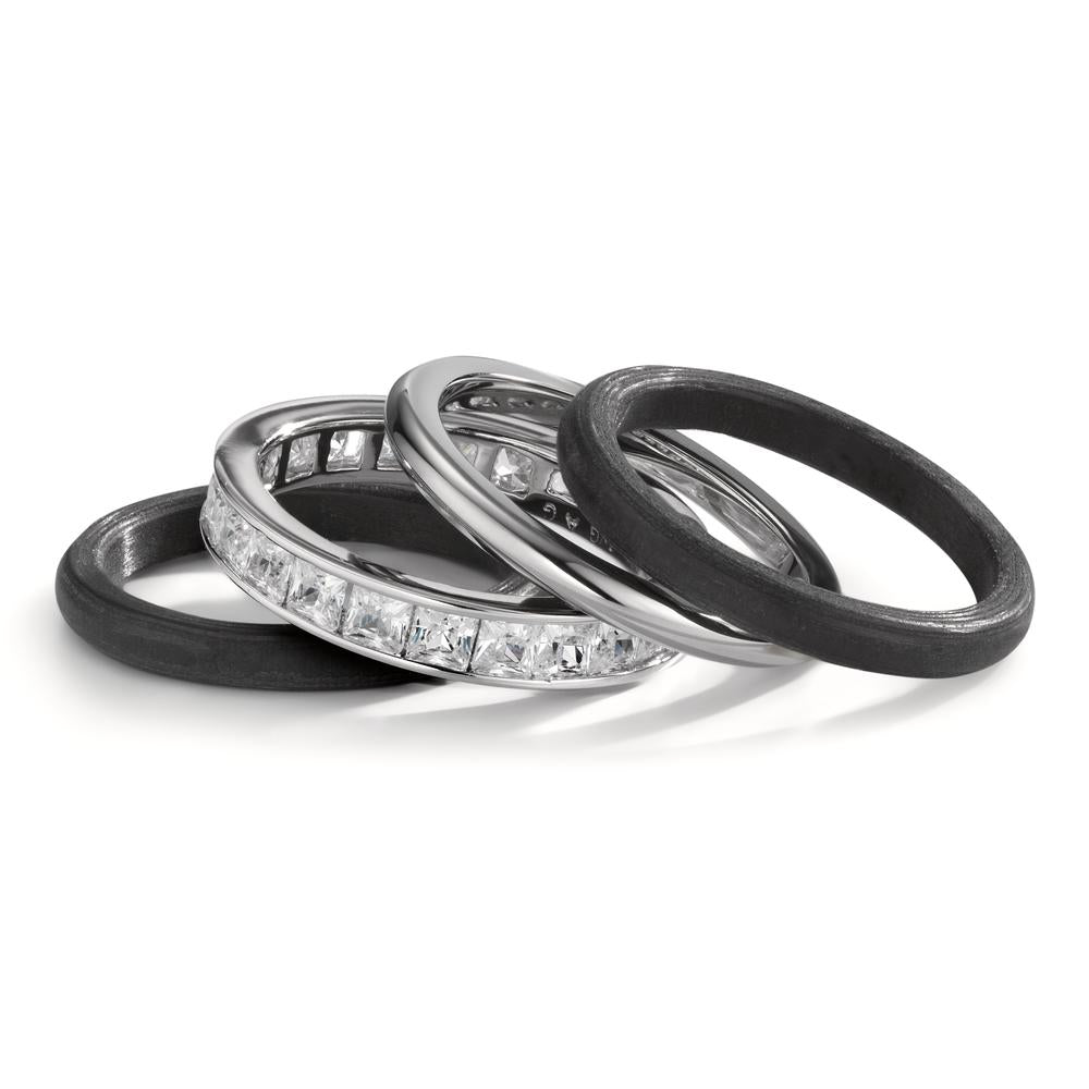 Ringset 4-teilig mit Zirkonia