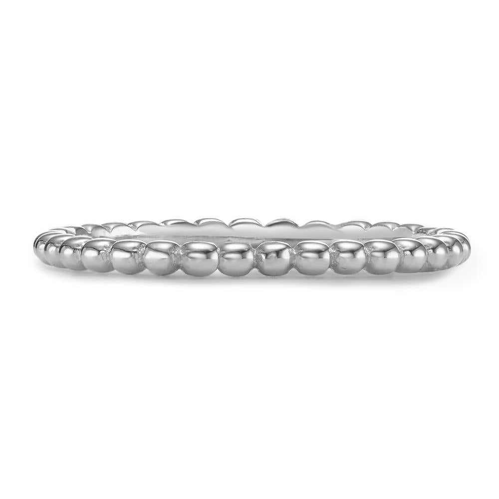 Stacking ring Silver Rhodium plated