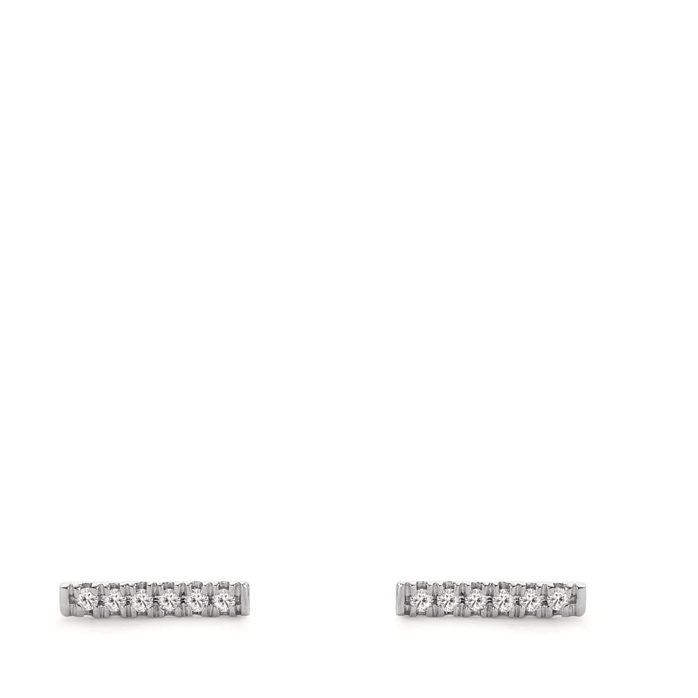 Pendientes 750/oro blanco de 18 quilates Diamante 0.05 ct, 12 piedras, w-si