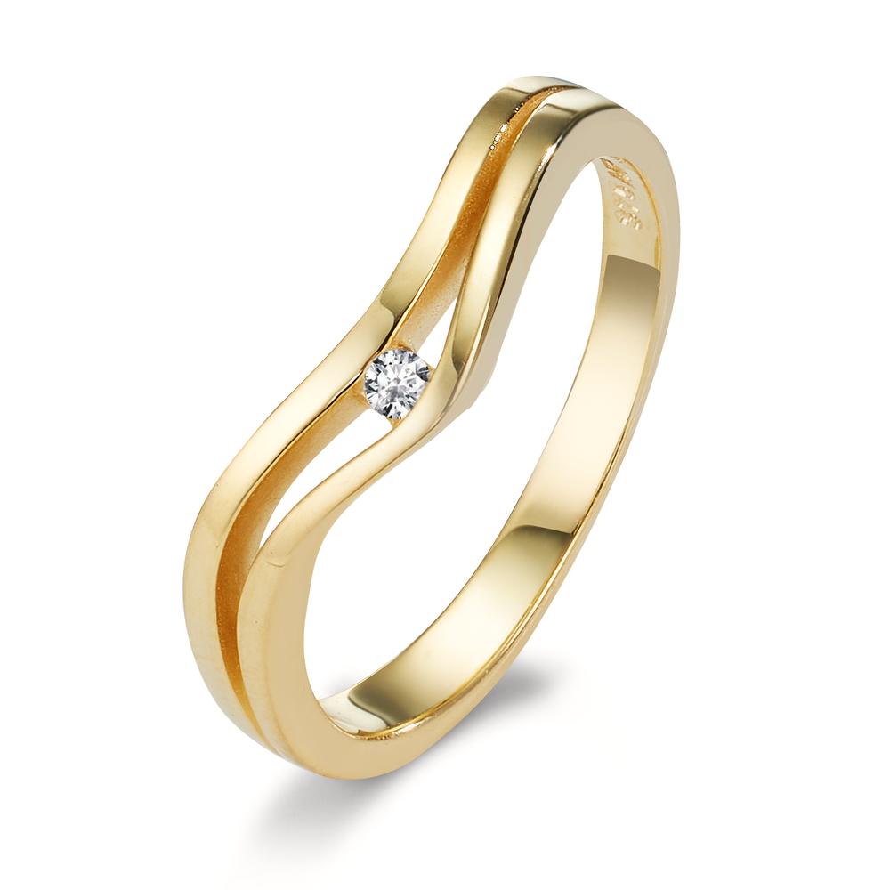 Fingerring 375/9 K Gelbgold Zirkonia