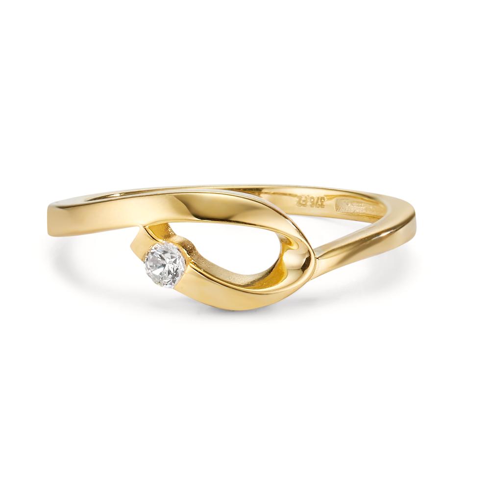 Fingerring 375/9 K Gelbgold Zirkonia