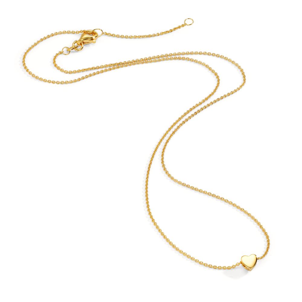 Collier Or jaune 9K Coeur 42-45 cm Ø5 mm