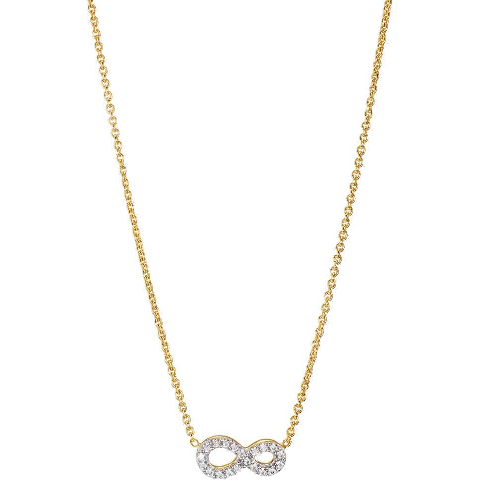 Collier 375/9 K Gelbgold Zirkonia Infinity verstellbar