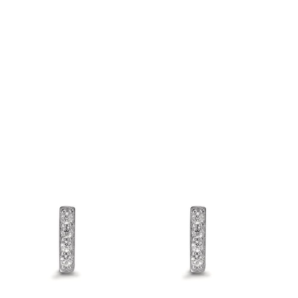 Pendientes Oro blanco de 375/9 quilates Circonita 8 piedras