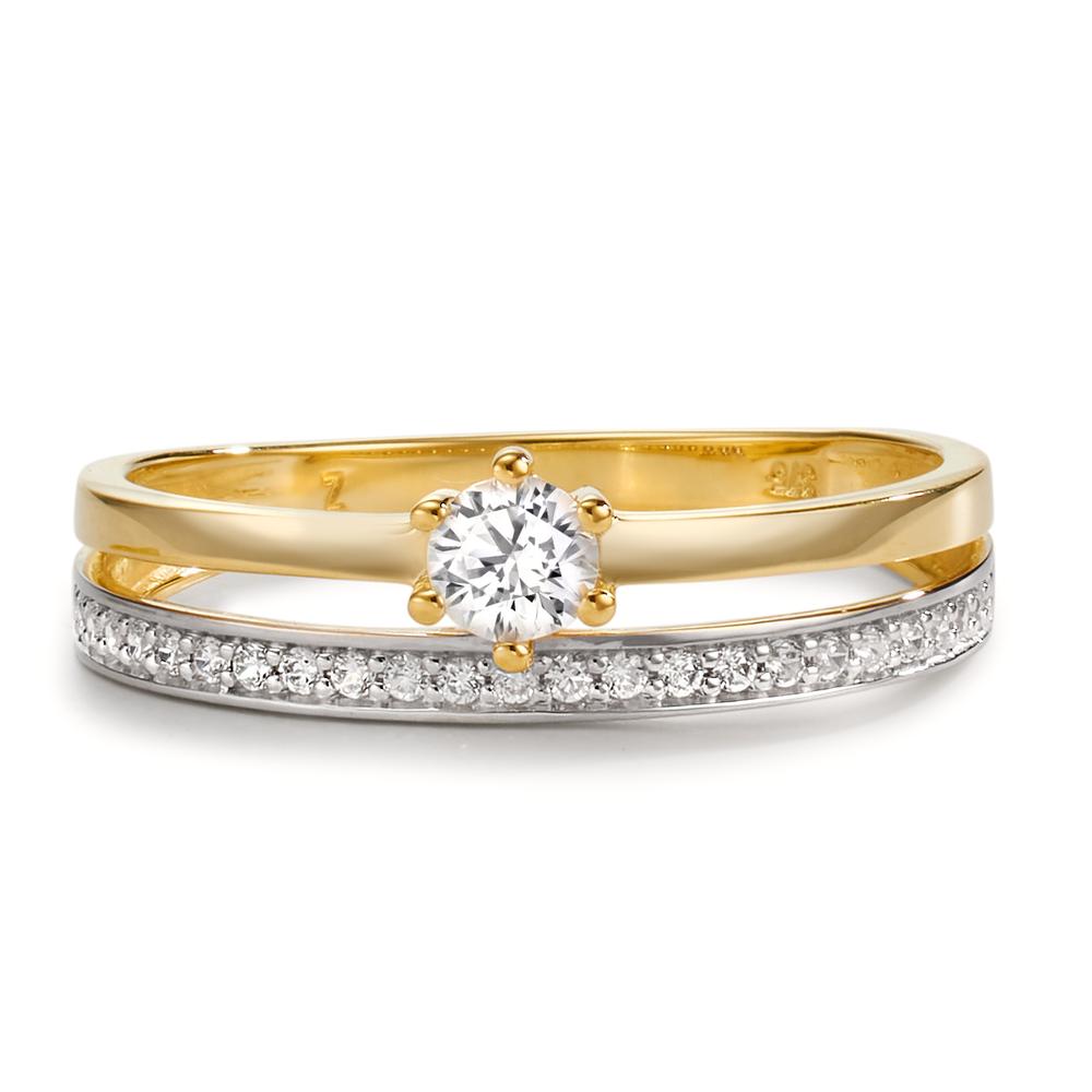 Fingerring 375/9 K Gelbgold Zirkonia