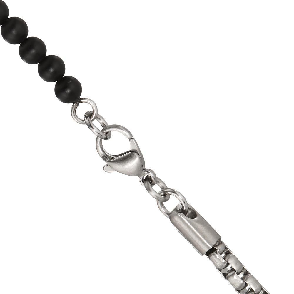 Collier Edelstahl Achat Totenkopf Ø4 mm