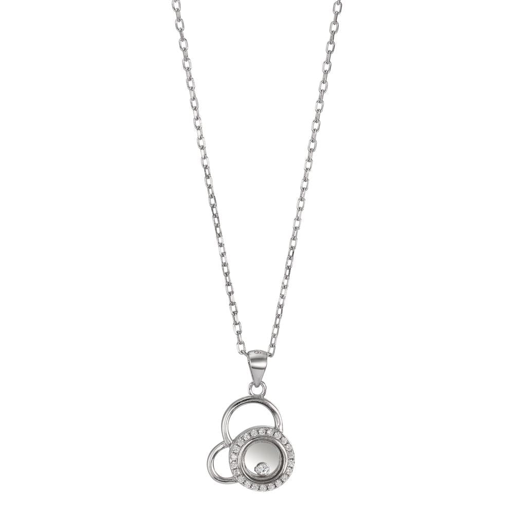 Collier Argent Zircone Rhodié 40-45 cm