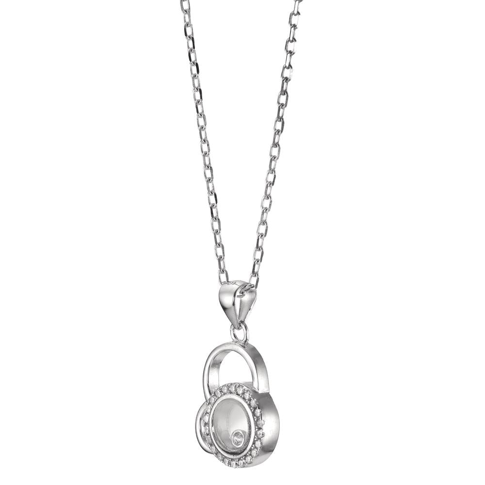 Collier Argent Zircone Rhodié 40-45 cm