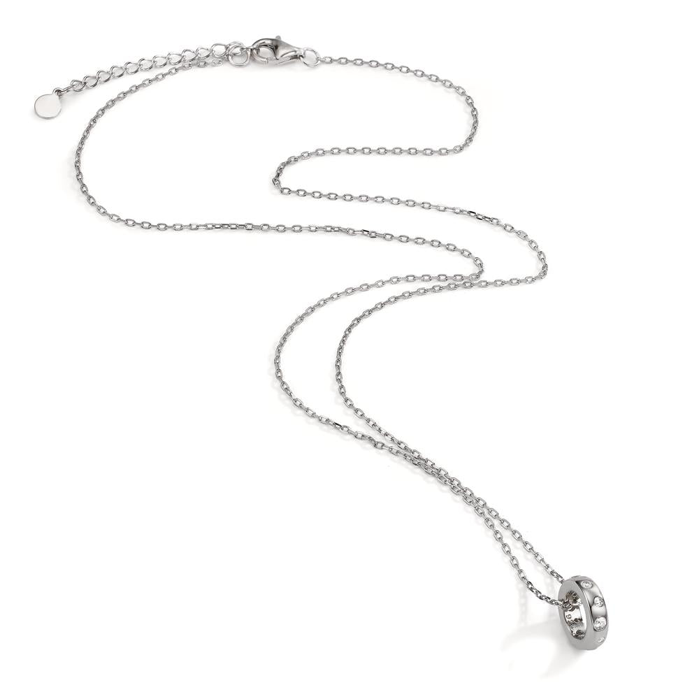 Collier Argent Zircone Rhodié 42-45 cm