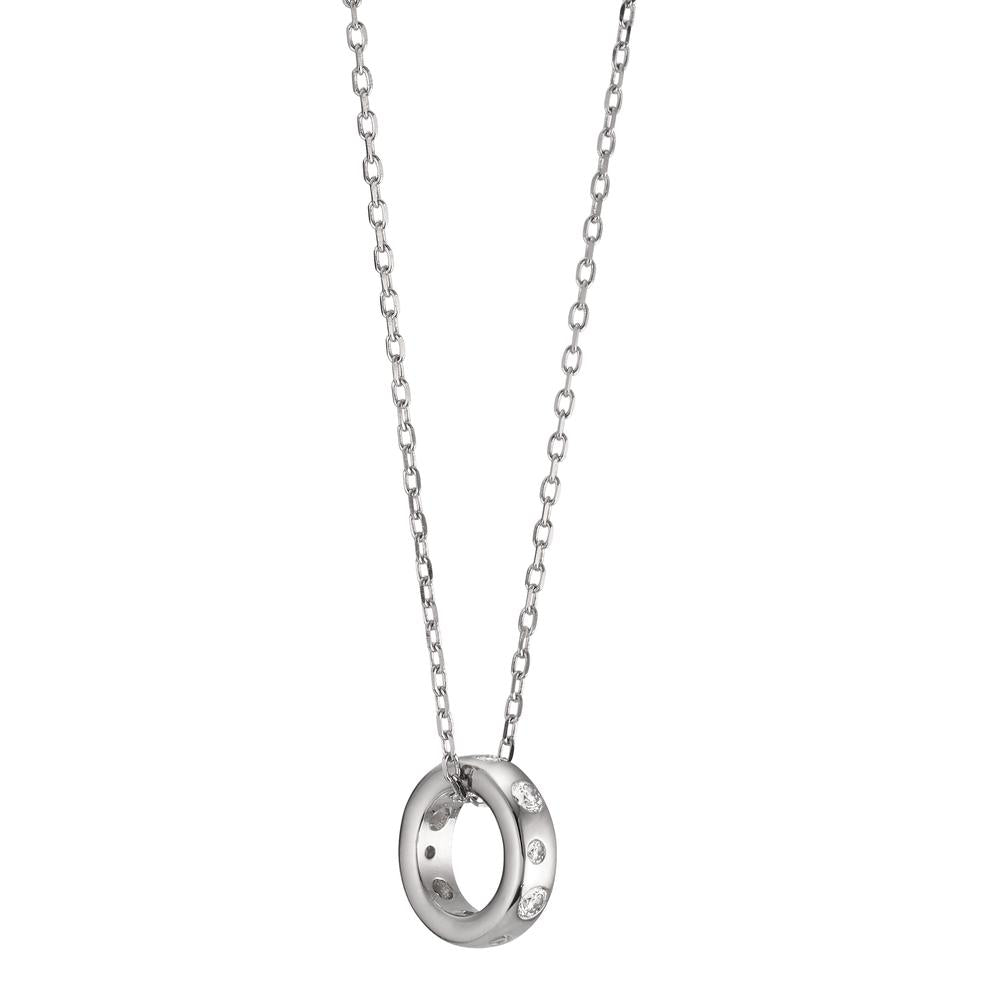 Collier Argent Zircone Rhodié 42-45 cm