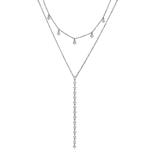 Collar Plata Circonita Rodio plateado 37-42 cm