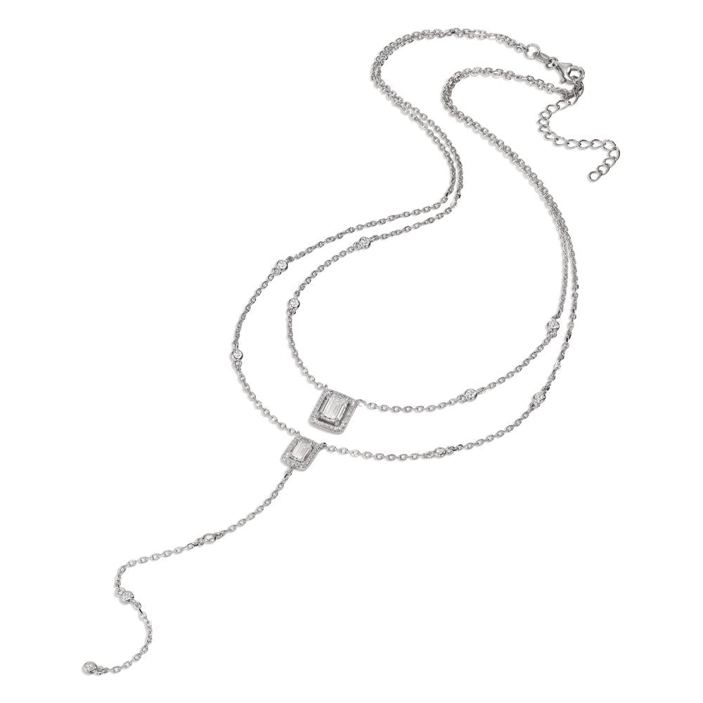 Collana Argento Zirconia rodiato 39-44 cm