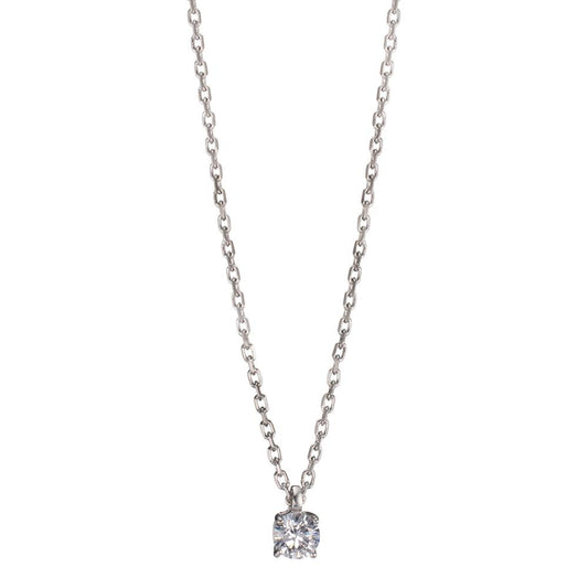 Collier Argent Zircone Rhodié 40-45 cm