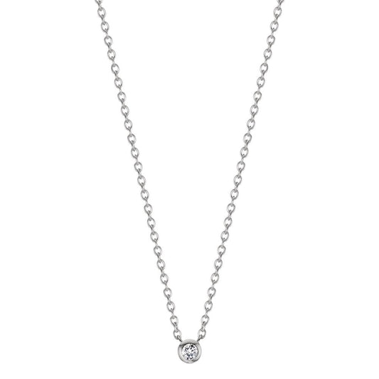 Collier Argent Zircone Rhodié 40-45 cm