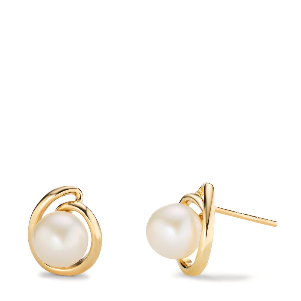 Clous d'oreilles Or jaune 14K perle d'eau douce