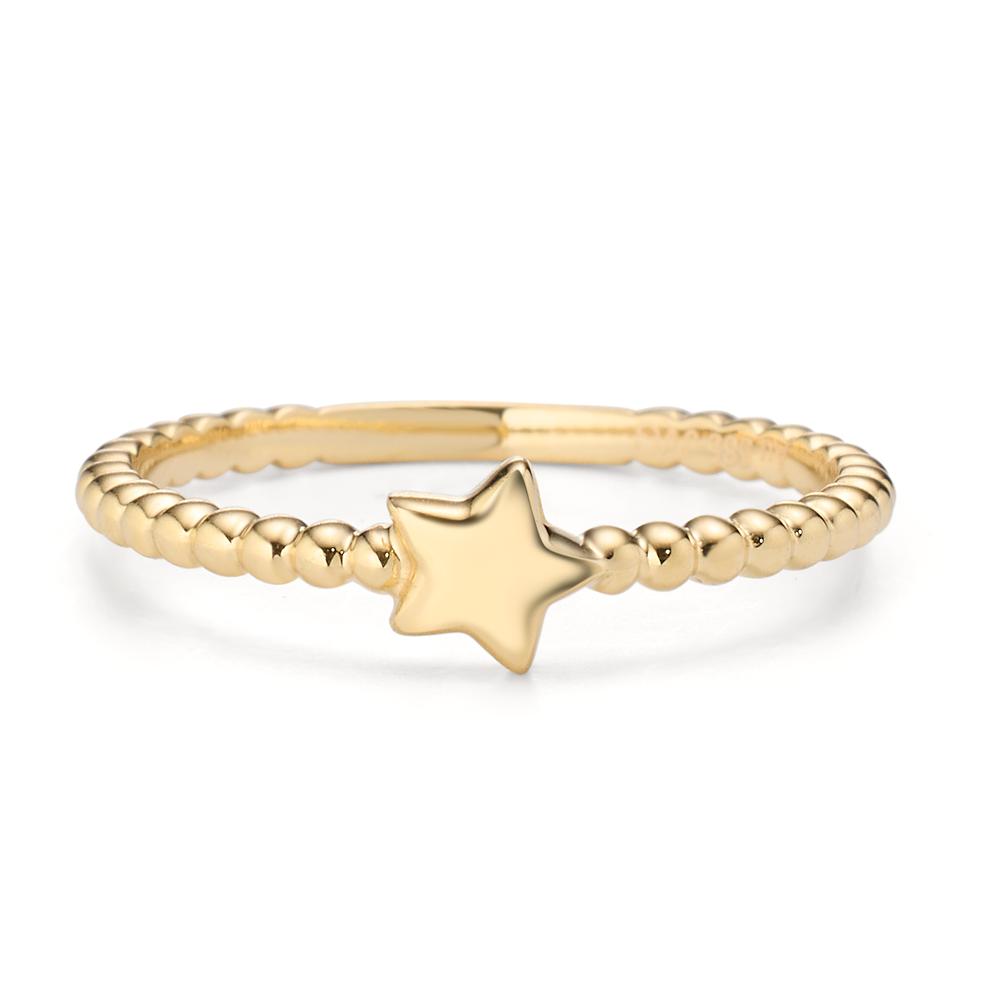 Fingerring 585/14 K Gelbgold Stern