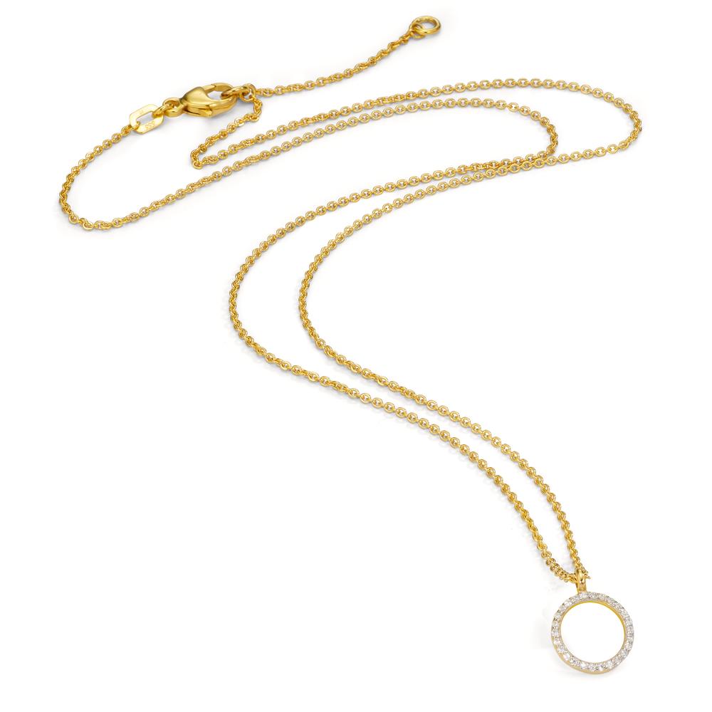 Collier 375/9 K Gelbgold Zirkonia verstellbar