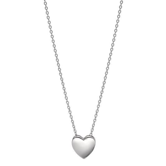 Collier Argent Rhodié Coeur 42-45 cm