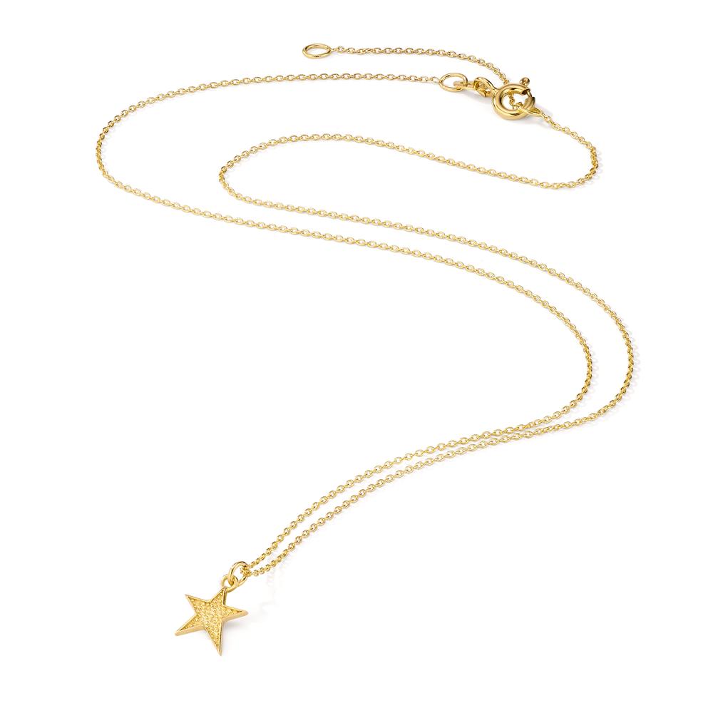 Collier Or jaune 14K Étoile 39-42 cm