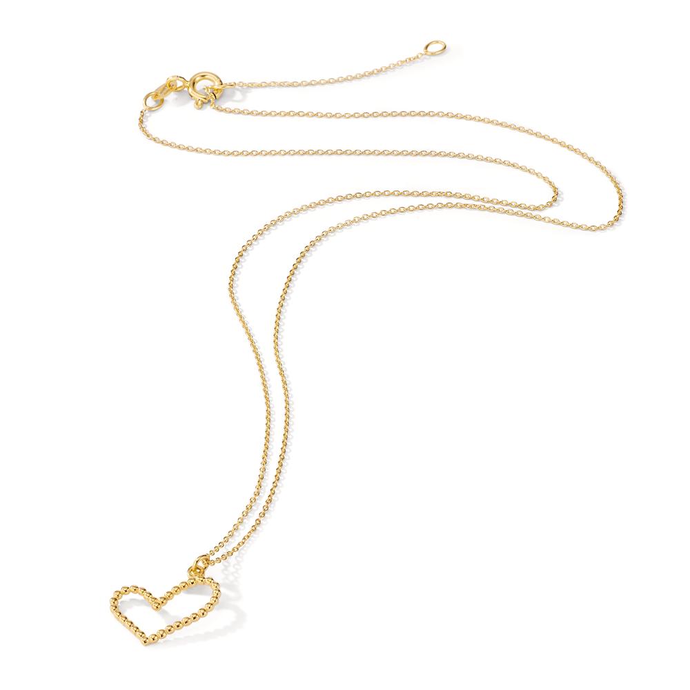 Collier 585/14 K Gelbgold Herz verstellbar