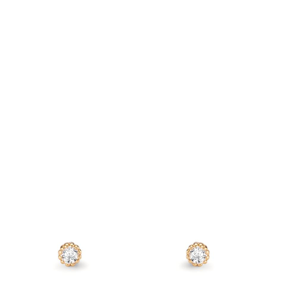 Stud earrings 14k Yellow Gold Diamond 0.05 ct, 2 Stones, w-si Ø2.5 mm