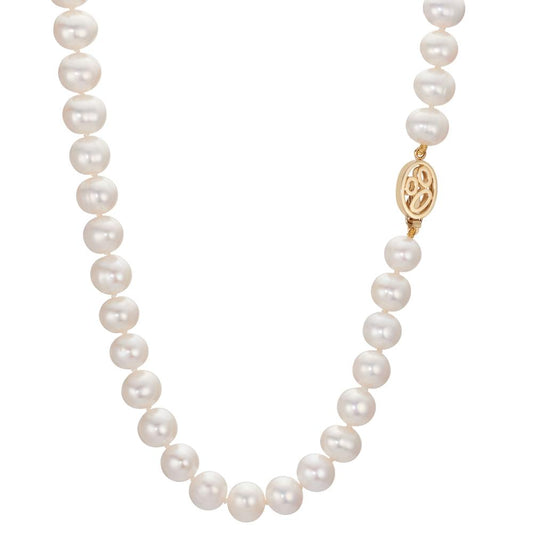 Collier Or jaune 18K perle d'eau douce 45 cm