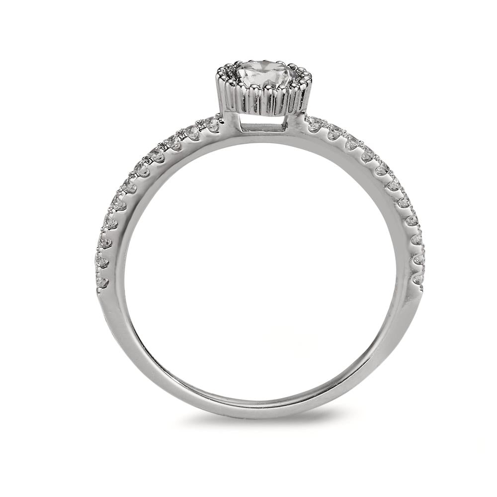 Fingerring 375/9 K Weissgold Zirkonia Ø5.5 mm