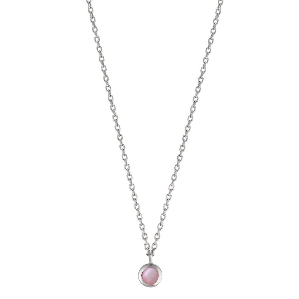 Collier Argent Rhodié nacre 38 cm