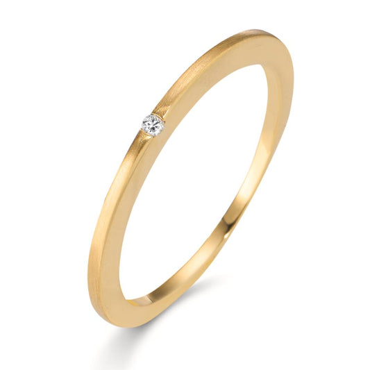 Beisteckring 750/18 K Gelbgold Diamant Lab Grown 0.01 ct