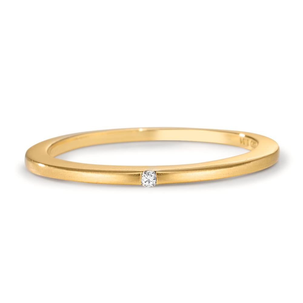 Beisteckring 750/18 K Gelbgold Diamant Lab Grown 0.01 ct