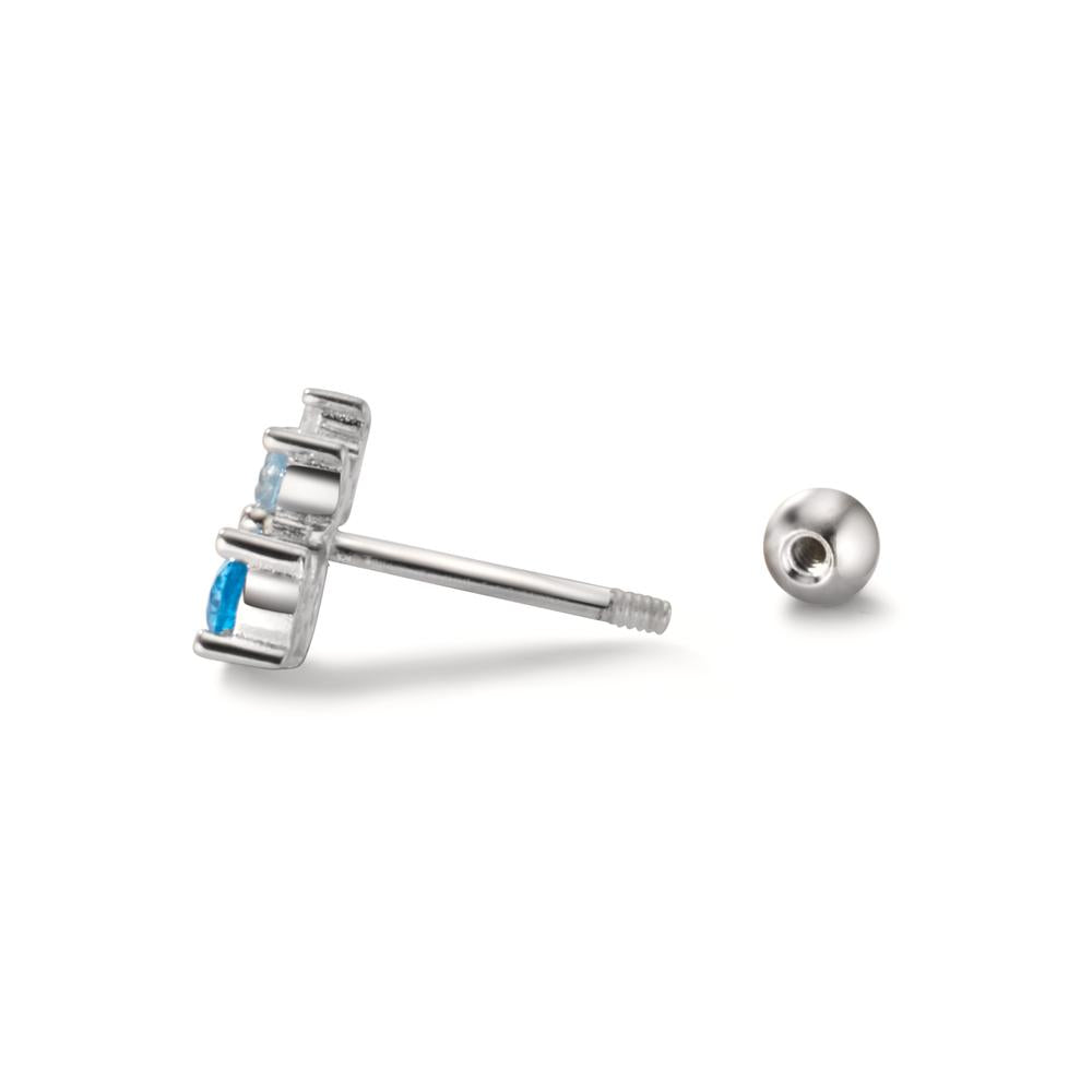 Piercing Argento Zirconia 5 pietra rodiato