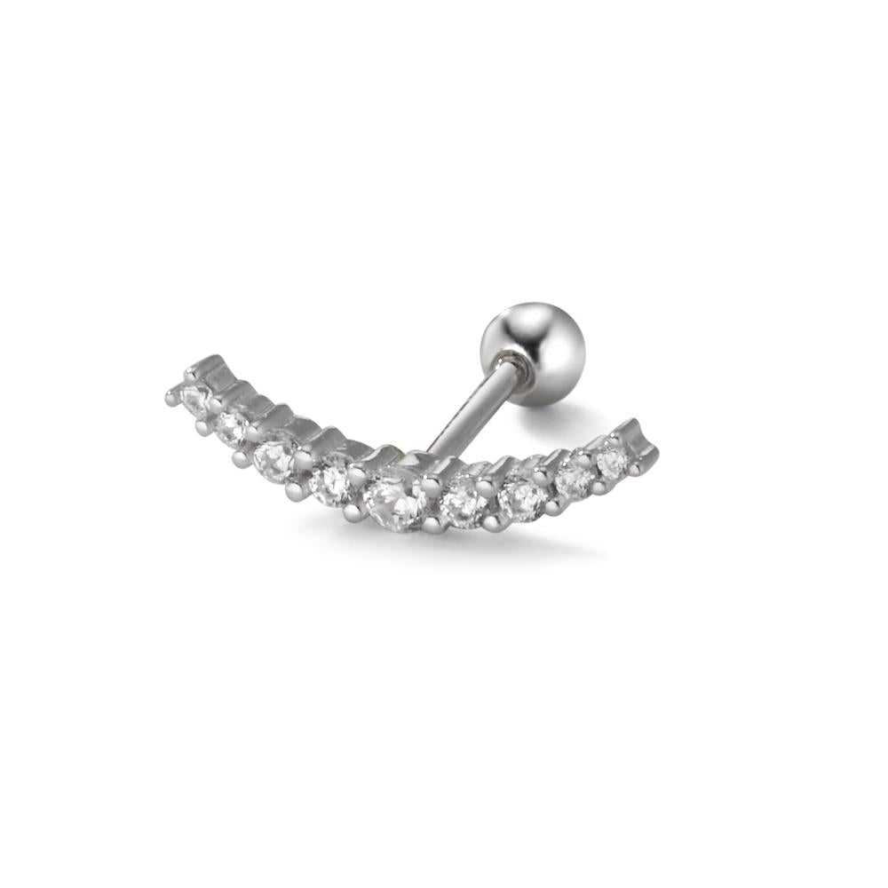 Piercing Argento Zirconia 9 pietra rodiato