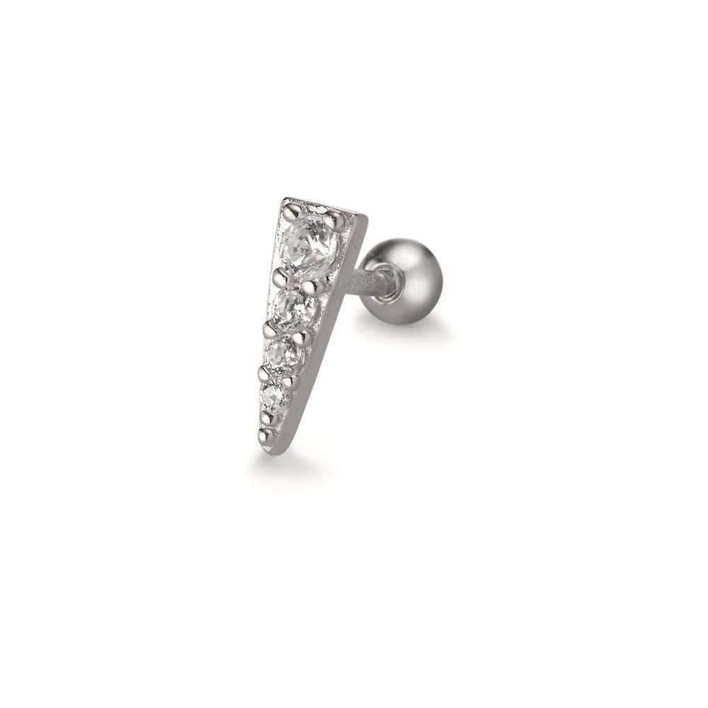 Piercing Argento Zirconia 4 pietra rodiato