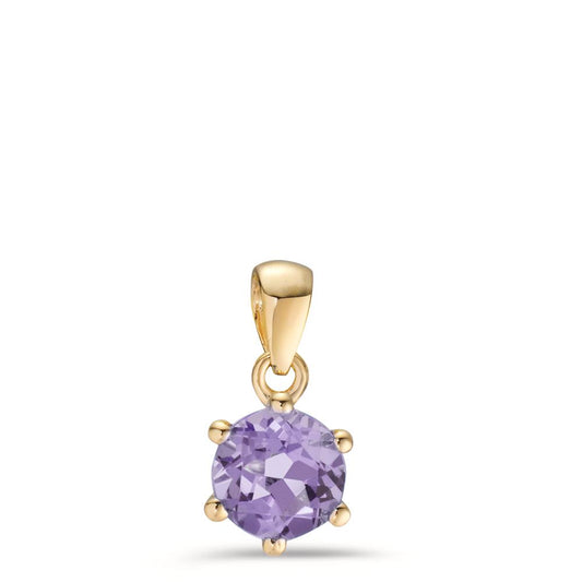 Anhänger 375/9 K Gelbgold Amethyst Ø6.5 mm