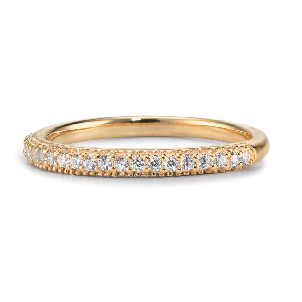 Memory ring 9k Yellow Gold Zirconia