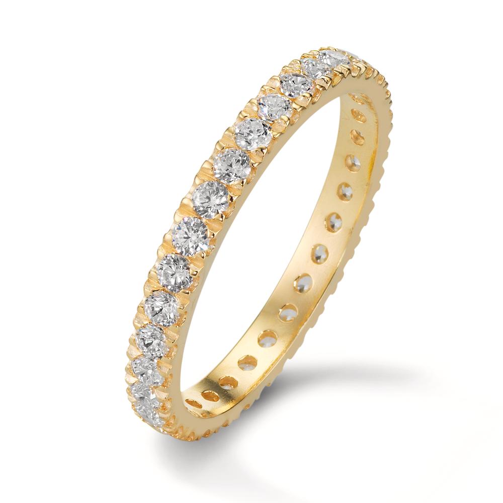 Memory ring 9k Yellow Gold Zirconia