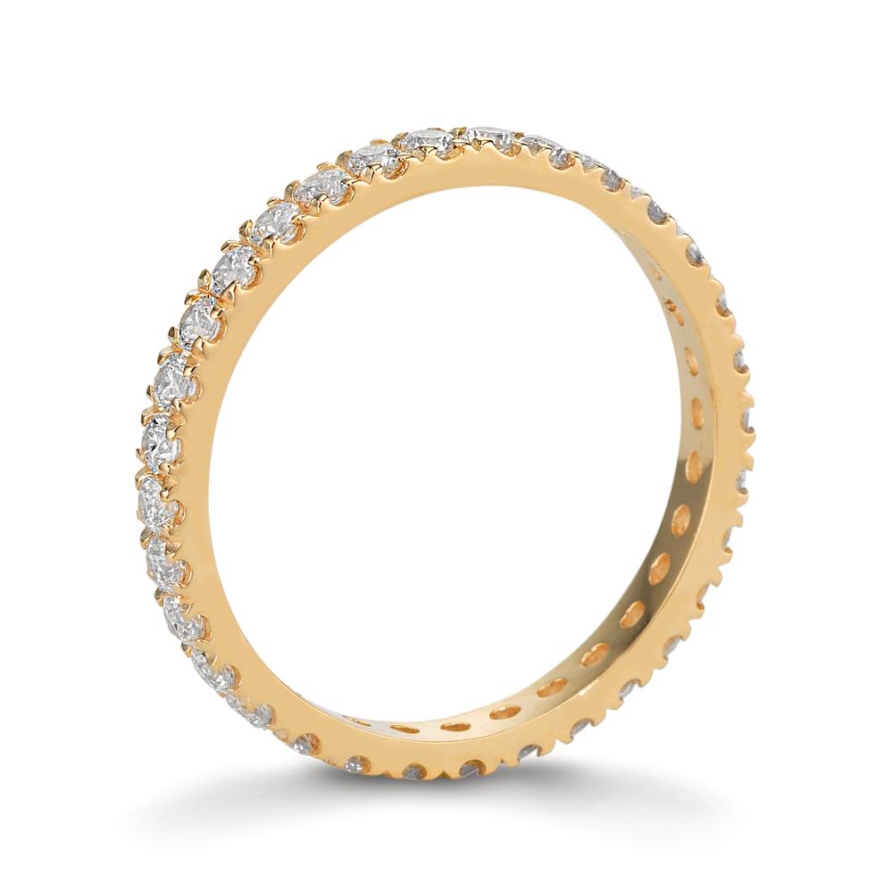 Memory ring 9k Yellow Gold Zirconia