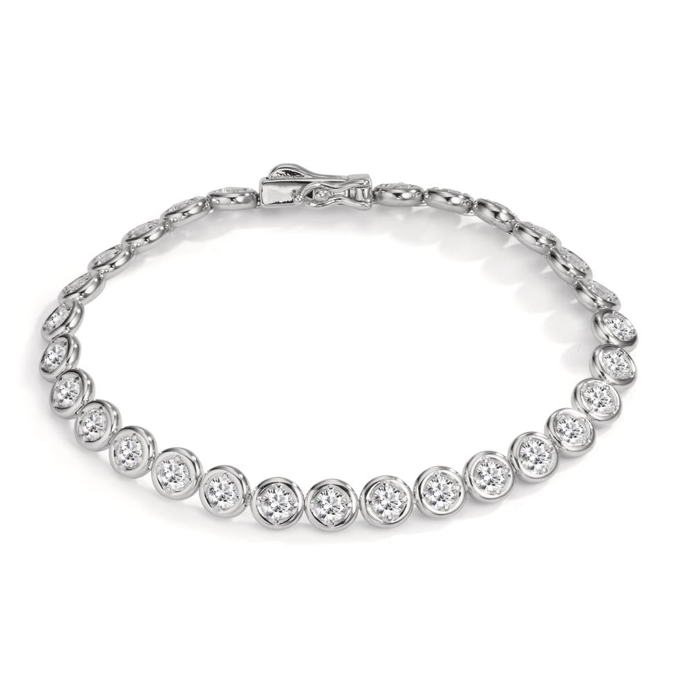 Bracciale Argento Zirconia 30 pietra rodiato 18 cm