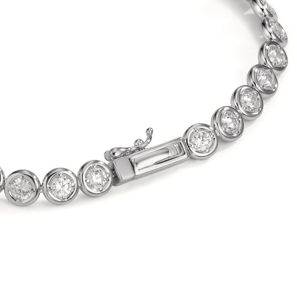 Bracciale Argento Zirconia 30 pietra rodiato 18 cm